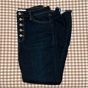 KanCan Dark Wash Button Fly Jean